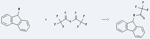 Acetamide,N-9H-fluoren-9-yl-2,2,2-trifluoro- is prepared by reaction of Trifluoroacetic acid anhydride with Fluoren-9-ylamine.